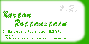 marton rottenstein business card